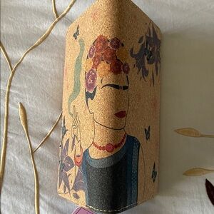 Frida Kahlo Cork Wristlet Wallet NWT